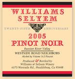 Williams Selyem - Pinot Noir Russian River Valley Westside Road Neighbors 2021