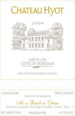 Chteau Hyot - Ctes de Castillon 2019