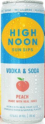 High Noon Sun Sips - Peach Vodka & Soda (4 pack 355ml cans) (4 pack 355ml cans)