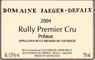 Domaine Jaeger-Defaix - Rully 1er Cru Preaux 2017